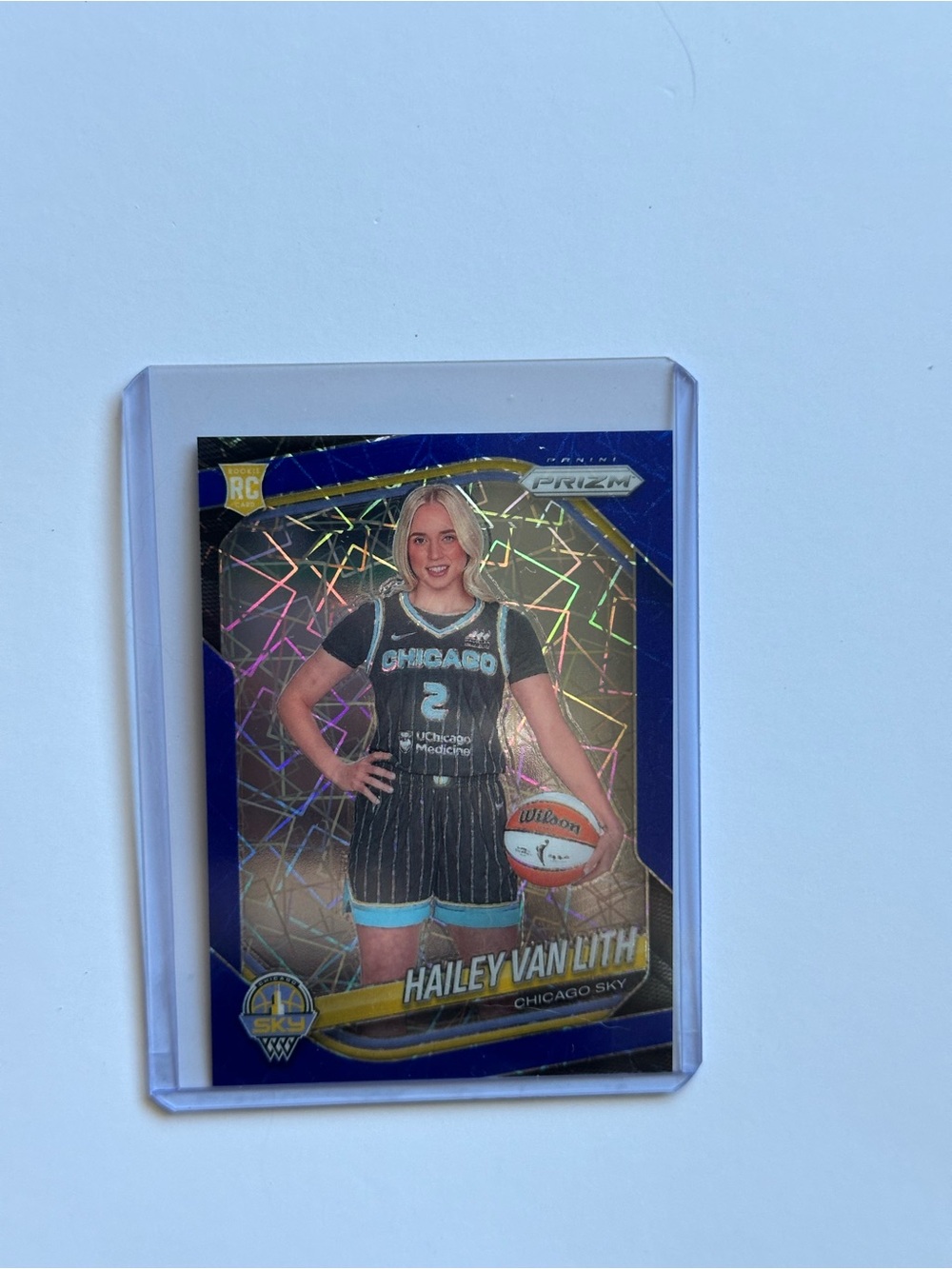 Panini Hailey Van Lith Blue and Gold Holo Basketball Card